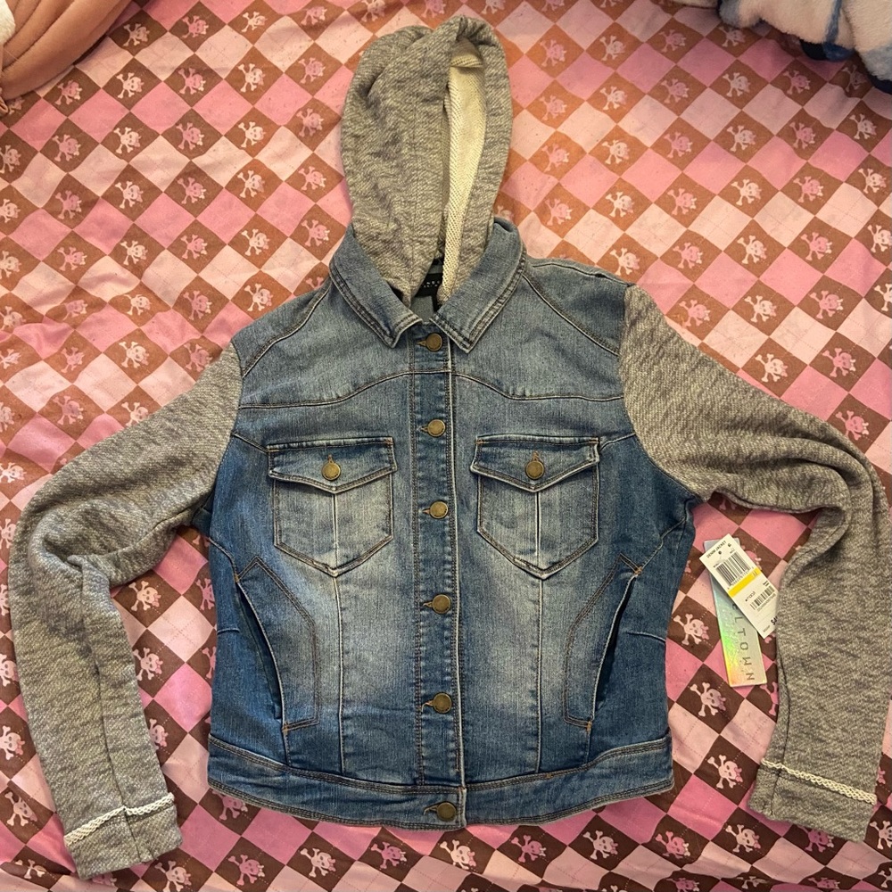 Denim Jean Jacket with Hoodie